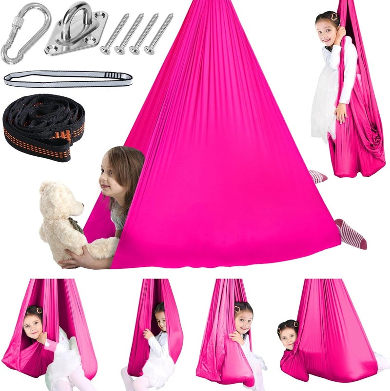 Chihee Sensory Swing Therapy Swing Hammock Indoor Outdoor for Kids,Hardware Included,Soft Breathable Nylon Cuddle Swing Joy Hammock for Child Adult with Autism,ADHD,Aspergers,Sensory Integration - Image 1